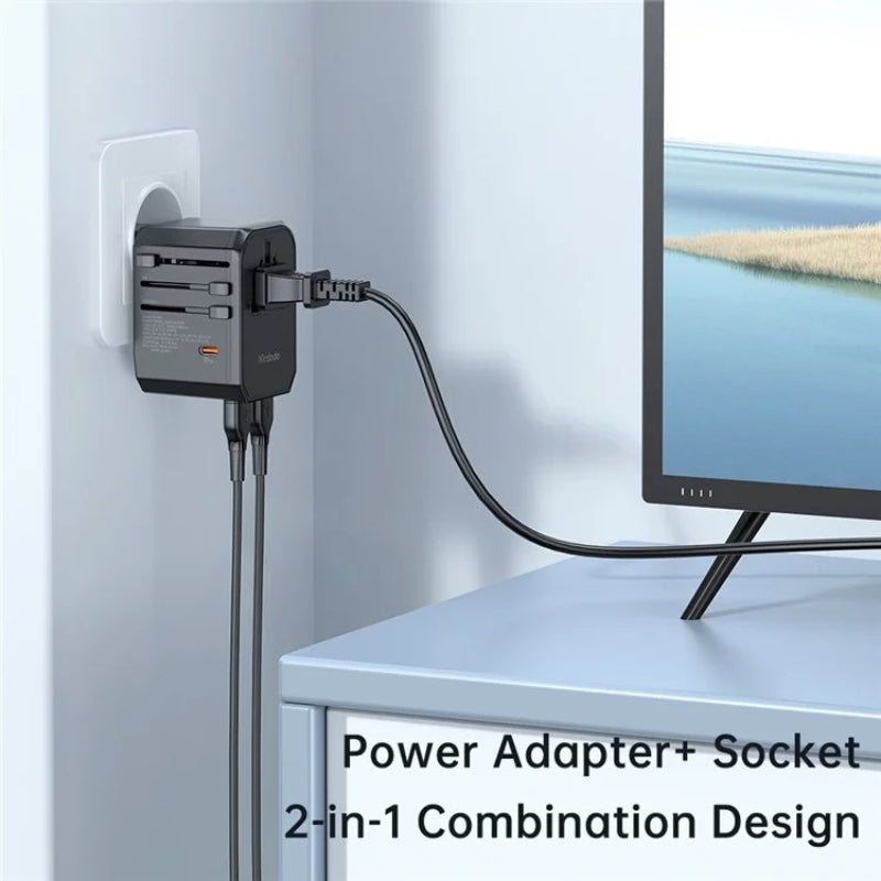 Mcdodo CP-4290 Travel Adapter with up to 33 W PD Charging, Black, original view 3