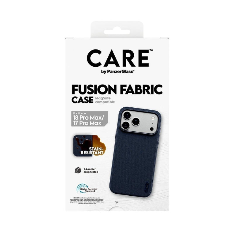 CARE by PanzerGlass Fusion Fabric case, Blue, iPhone 18 Pro Max / 17 Pro Max - view 1