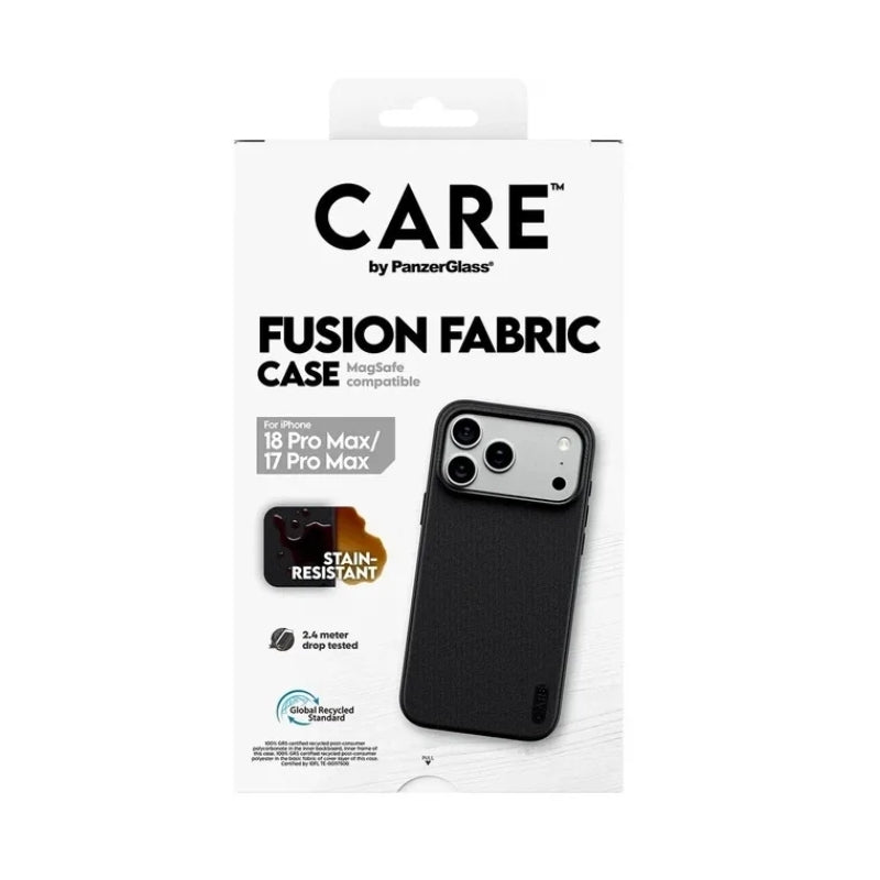 CARE by PanzerGlass Fusion Fabric case, Black, iPhone 18 Pro Max / 17 Pro Max - view 1