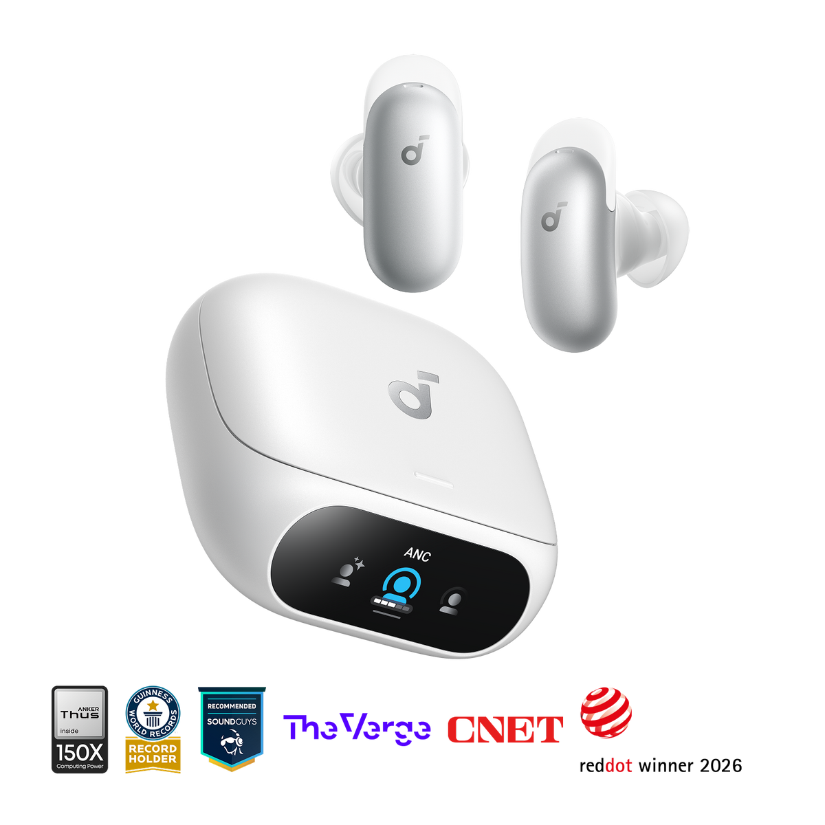 سماعات Anker Soundcore Liberty 5 Pro مع إلغاء الضوضاء التكيفي - أبيض - D1203H21