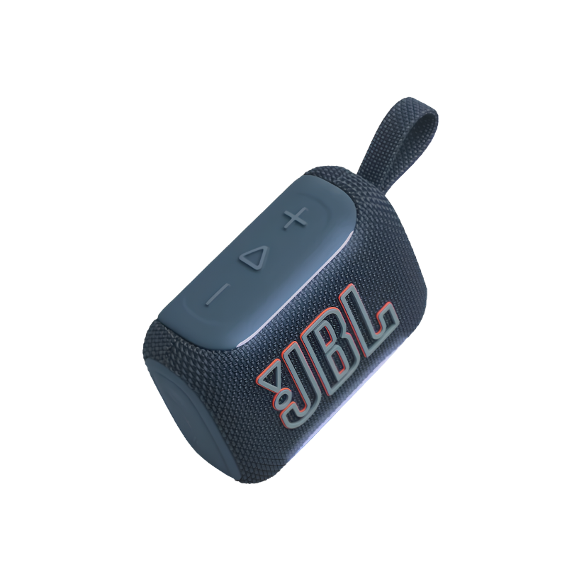JBL Go 5 Portable Bluetooth Speaker with Ambient Lighting, Blue, original view 2