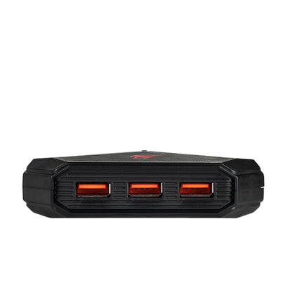 Havit H95 Six-Port USB Hub with Card Reader and Audio, Black, original view 2