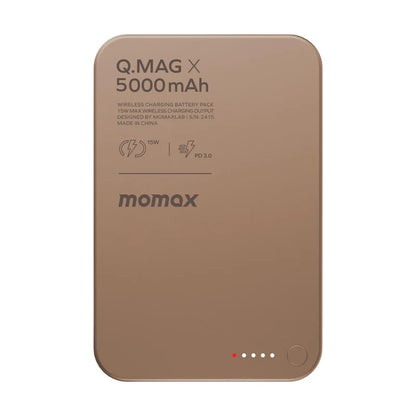 Momax Q.Mag X Gen 2 5000mAh Magnetic Power Bank - Desert Titanium