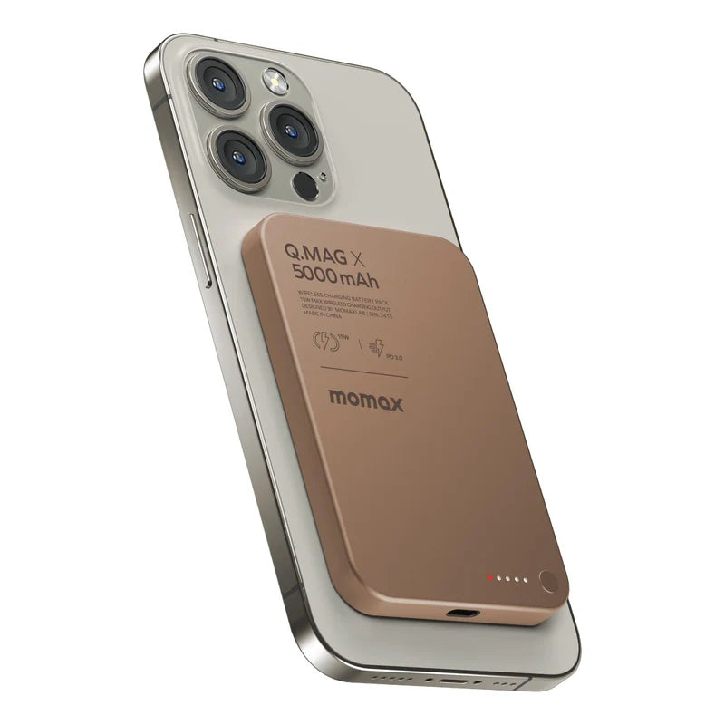 Momax Q.Mag X Gen 2 5000mAh Magnetic Power Bank - Desert Titanium