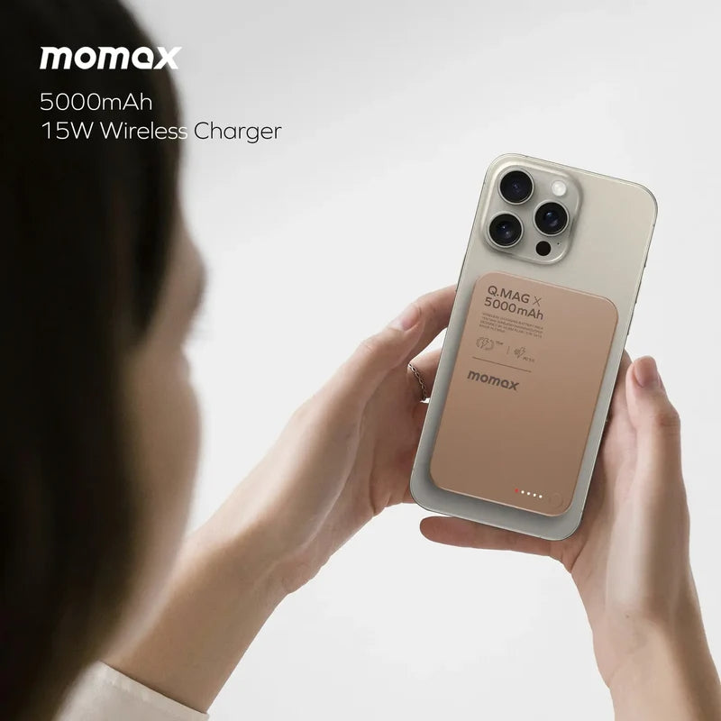Momax Q.Mag X Gen 2 5000mAh Magnetic Power Bank - Desert Titanium