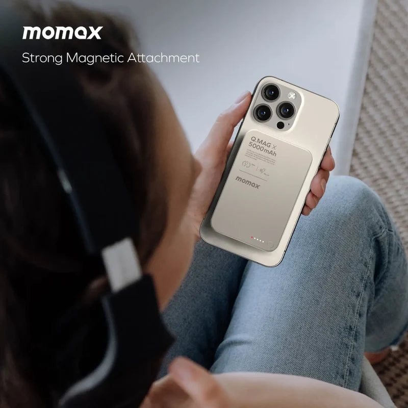 Momax Q.Mag X Gen 2 5000mAh Magnetic Power Bank - Titanium