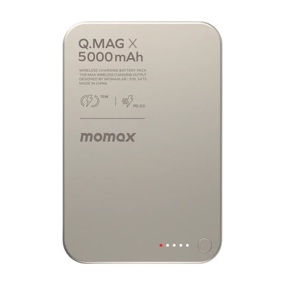 Momax Q.Mag X Gen 2 5000mAh Magnetic Power Bank - Titanium