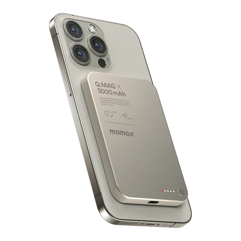 Momax Q.Mag X Gen 2 5000mAh Magnetic Power Bank - Titanium