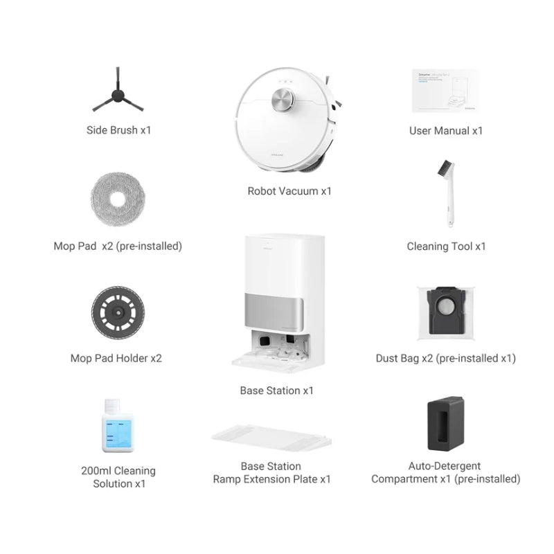 Dreame L10s Ultra Gen 2 White Robot Vacuum and Mop - White