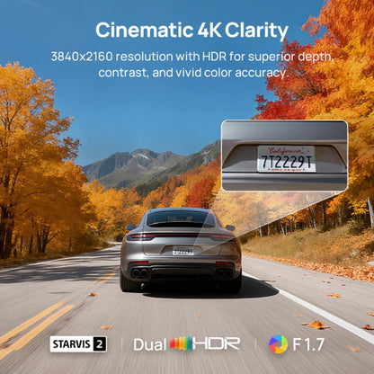 70mai M800-2 4K Front and Rear Dash Cam Set, 128 GB - Default Title