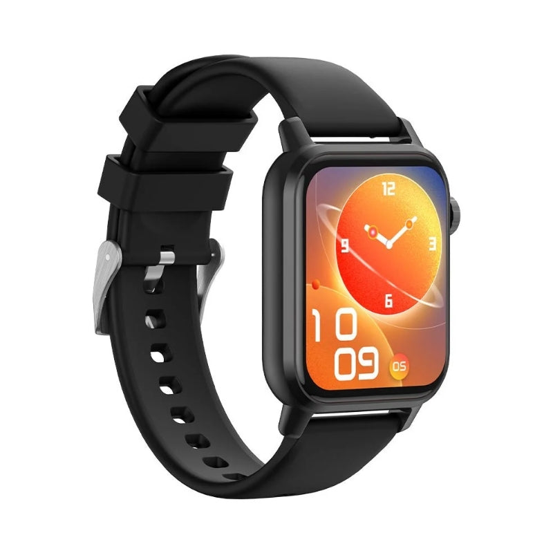 Havit M9078 1.85-inch Smart Watch with LED Flashlight, Black - Black