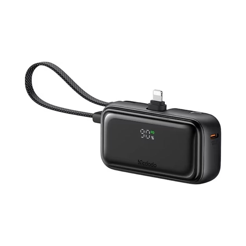 Mcdodo FreeKit MC-7800 5000 mAh Lightning Power Bank, Black - Black
