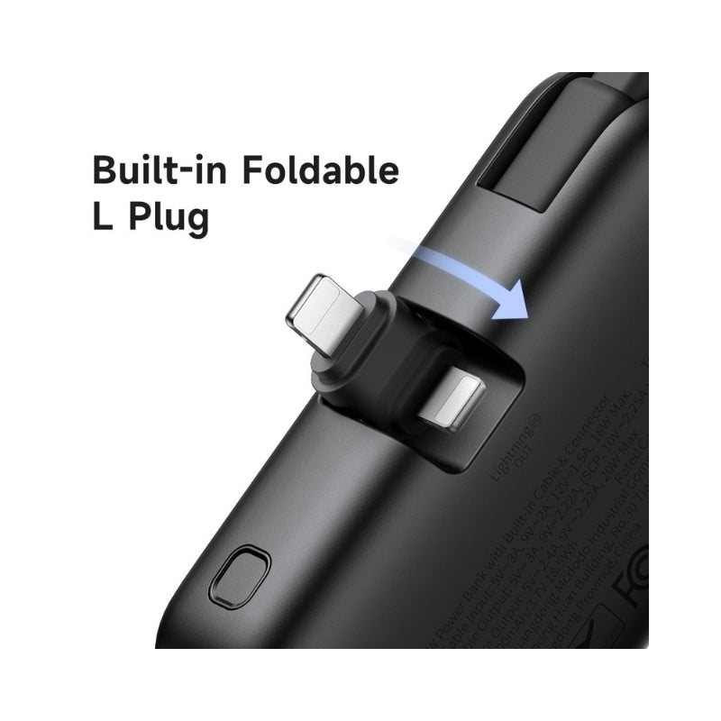 Mcdodo FreeKit MC-7800 5000 mAh Lightning Power Bank, Black - Black