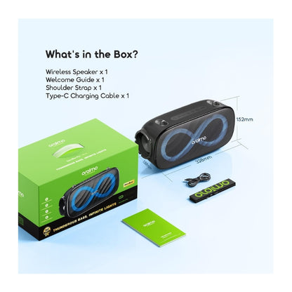Oraimo SpaceBox Pro OBS-682 80W Bluetooth Speaker with Karaoke and RGB Lighting - Black, original view 6