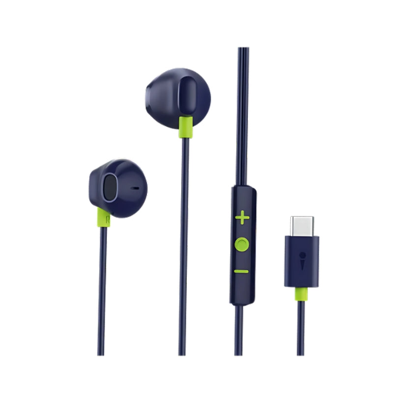 Oraimo Halo Airy OEP-650 USB-C Wired Earphones with DAC Blue original view 1