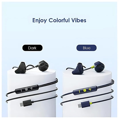 Oraimo Halo Airy OEP-650 USB-C Wired Earphones with DAC Blue original view 2