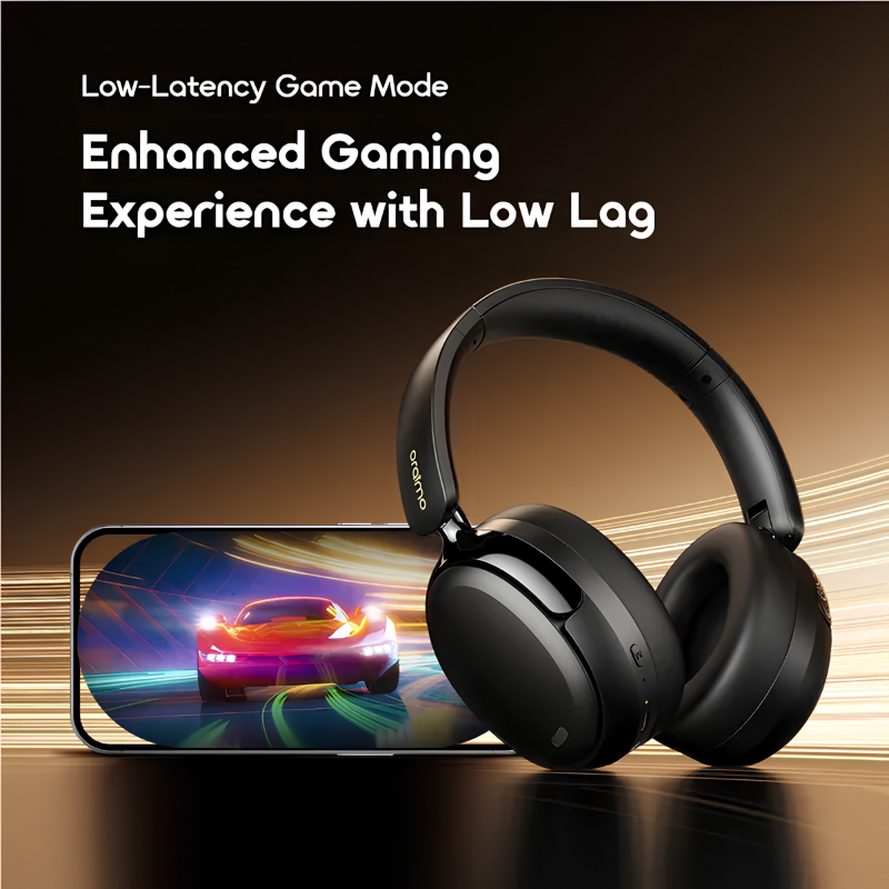 Oraimo BoomPop N OHP-915N ANC Headphones, Speed Black, Speed Black, original view 3