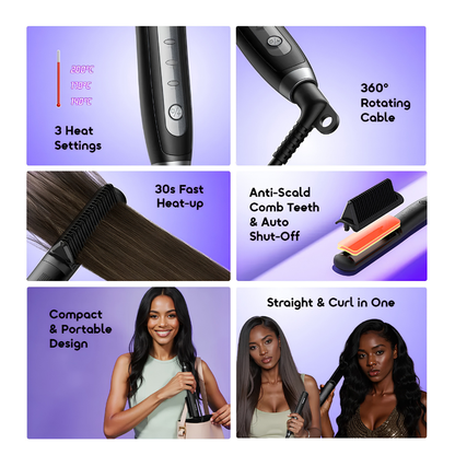 Oraimo SleekWave OHS-220N Graphite Grey Straightening Brush - Graphite Grey