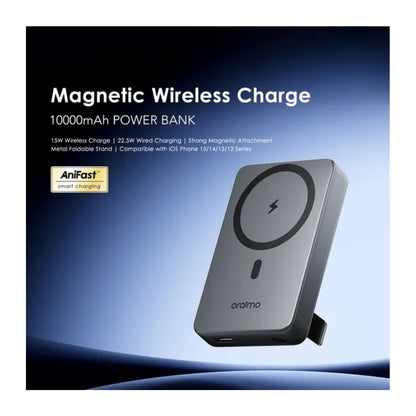 Oraimo MagPower 15 OPB-7102W 10000 mAh Wireless Power Bank, Black - Black