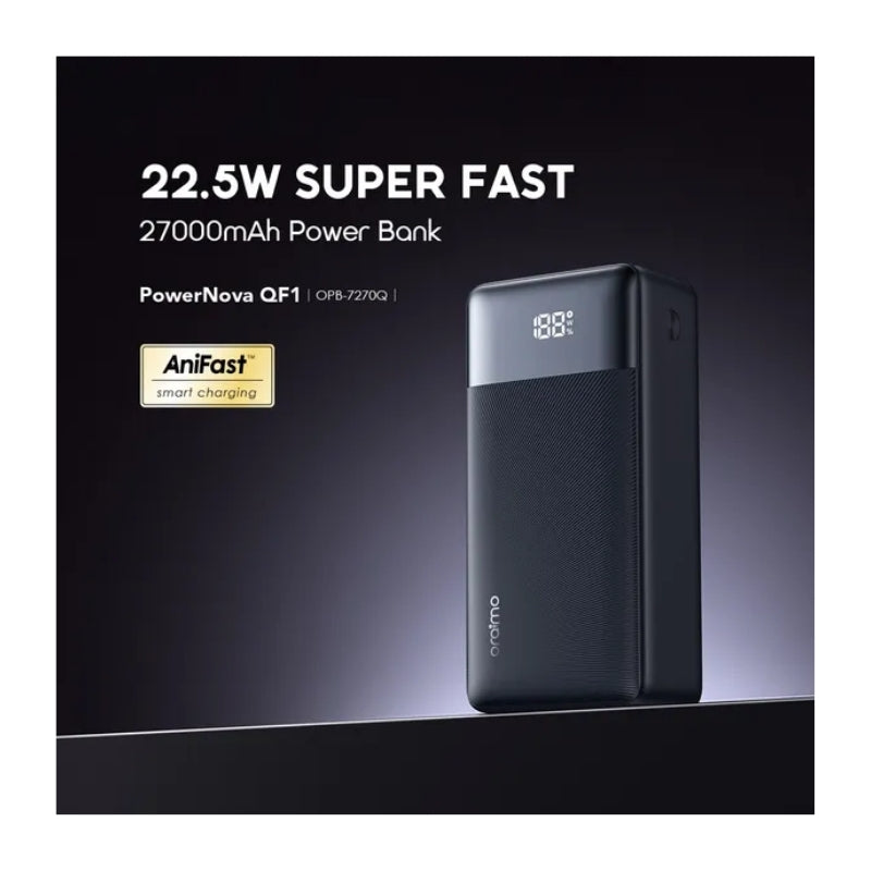 Oraimo PowerNova QF1 OPB-7270Q 27000 mAh 22.5 W Power Bank - Black