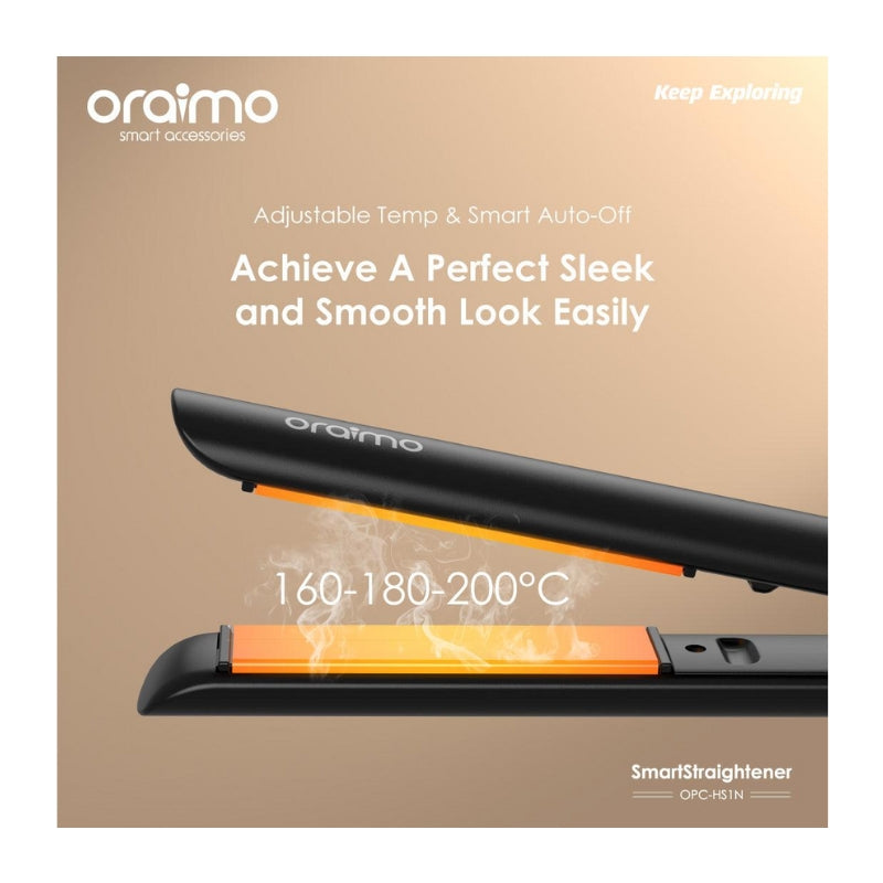 Oraimo SmartStraightener OPC-HS1N Black Hair Straightener - Black