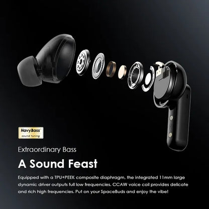 Oraimo SpaceBuds OTW-630 Hybrid ANC Earbuds with Personalized Lighting, original view 5