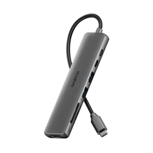 Oraimo PowerTrans OUH-511 7-in-1 USB-C Hub, Chrome, original view 1