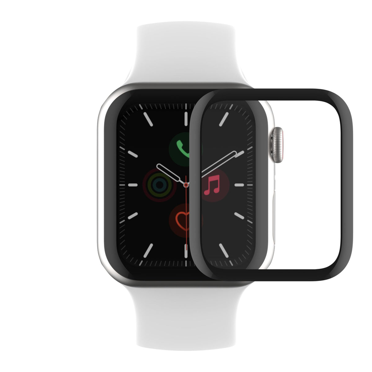 واقي شاشة Belkin ScreenForce TrueClear Curve لساعة Apple Watch ‏44 ملم - 44 ملم - أسود - OVG002zzBLK