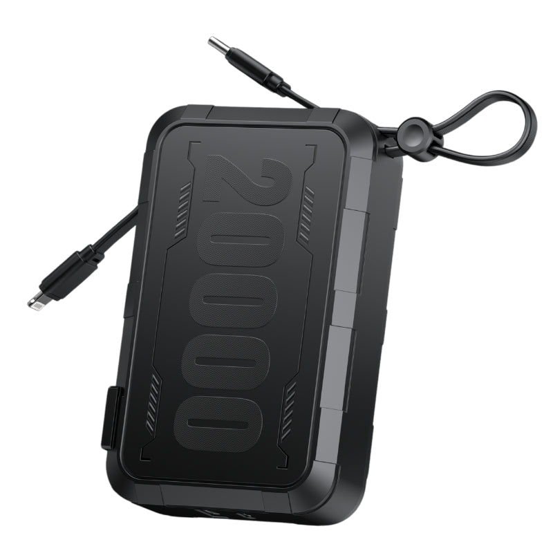Havit PB5231 20000 mAh Power Bank with Cables and EU Plug, Black - Black