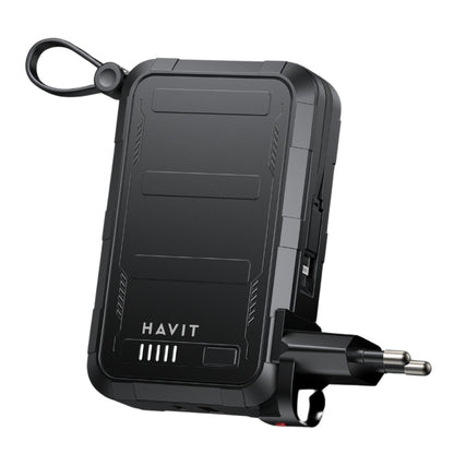 Havit PB5231 20000 mAh Power Bank with Cables and EU Plug, Black - Black