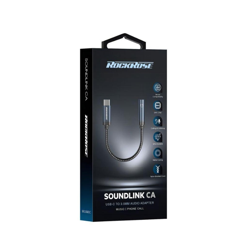 RockRose SoundLink CA USB-C to 3.5mm Audio Adapter with DAC, 10cm - view 3