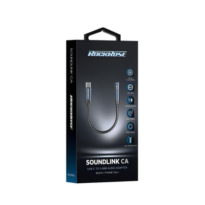 RockRose SoundLink CA USB-C to 3.5mm Audio Adapter with DAC, 10cm - view 3