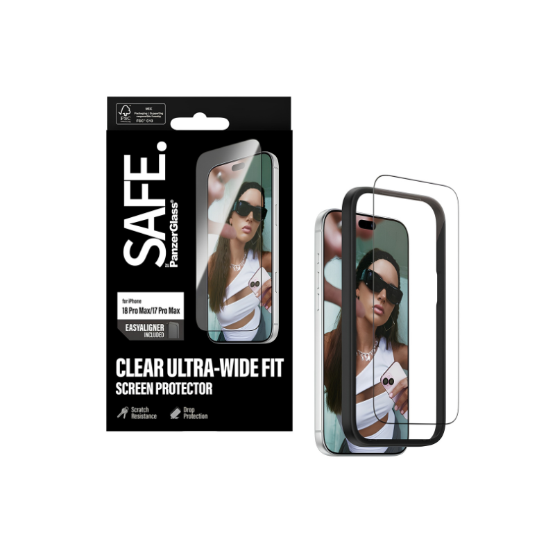 SAFE. by PanzerGlass Clear UWF Screen Protector for iPhone 18 Pro Max / 17 Pro Max with EasyAligner - view 2