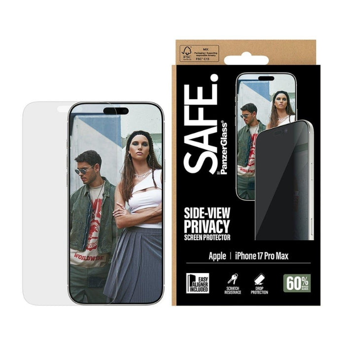 SAFE. by PanzerGlass Privacy Screen Protector for iPhone 17 Pro Max with EasyAligner – Ultra-Wide Fit - view 1