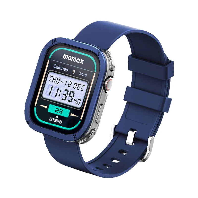 Momax 1-Wear+ Pro SW3 AMOLED Smart Watch, Bluetooth Calling - Dark Blue