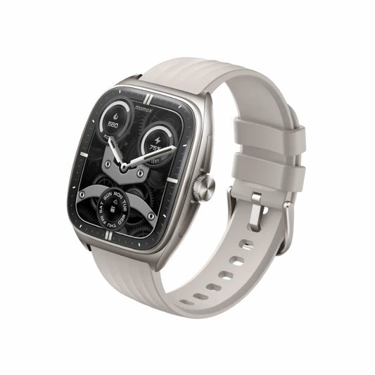 Momax 1-Wear Curvex SW5 AMOLED Smart Watch, Bluetooth Calling - Titanium