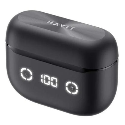 Havit TW984 ANC True Wireless Earbuds with Digital Display Case - Black, original view 3