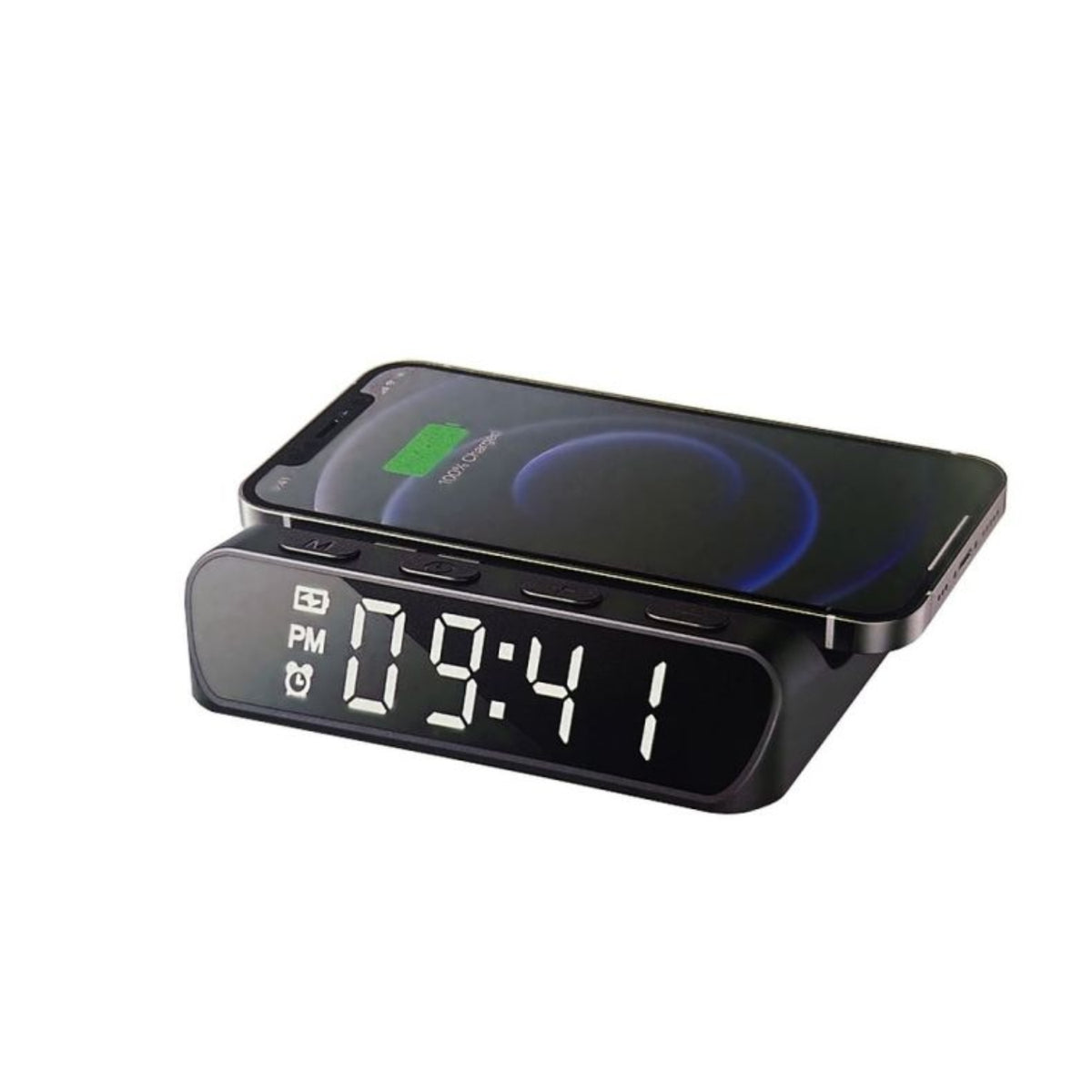Havit W3031 15 W Wireless Charger with Clock and Alarm, Black, original view 2