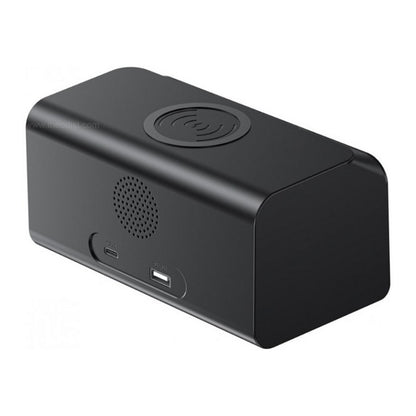 Havit W3041 Up to15 W Wireless Charger with Clock, Alarm and Bluetooth Speaker, Black, original view 2
