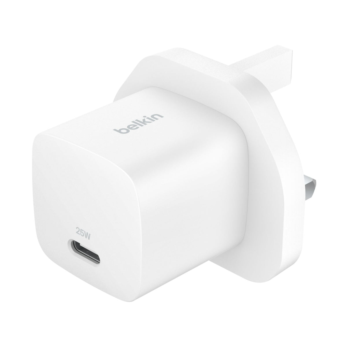 شاحن Belkin BoostCharge USB-C بقوة 25 واط - WCA012 - أبيض - بدون كابل - WCA012myWH