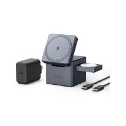 شاحن لاسلكي مكعب Anker MagSafe - رمادي