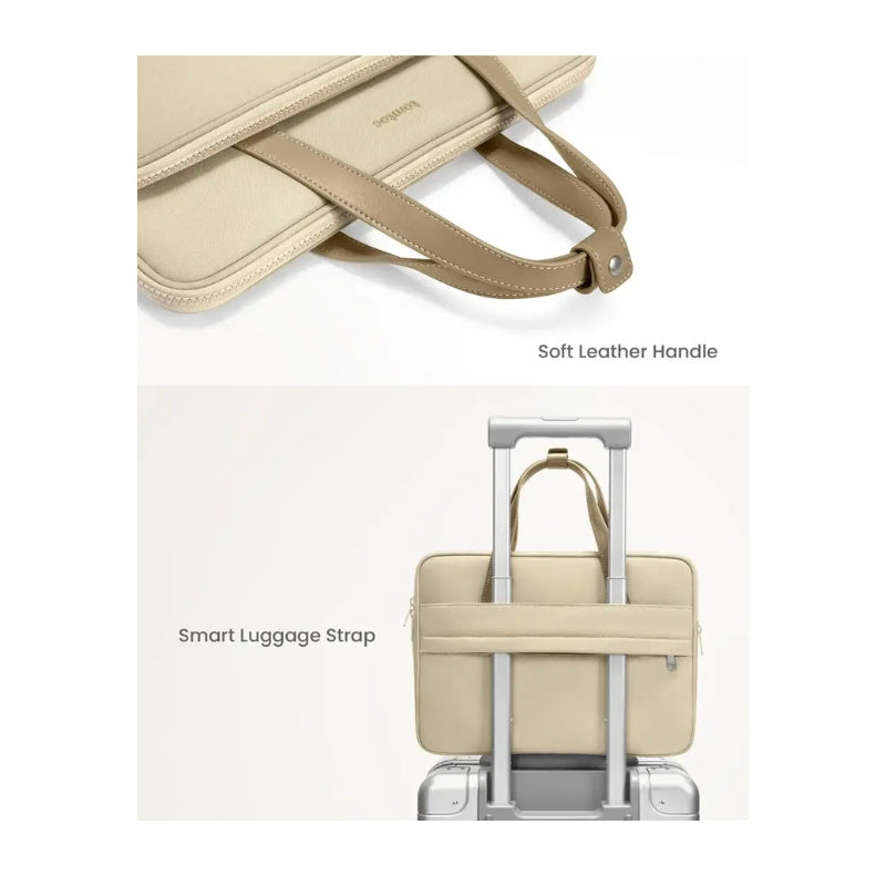 tomtoc Versatile-A12 13.5-Inch Laptop Shoulder Bag, Beige, original view 3