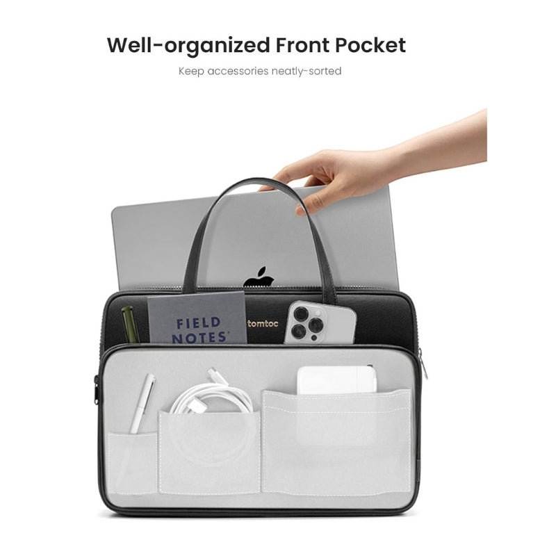 tomtoc Versatile-A12 13.5-Inch Laptop Shoulder Bag, Black, original view 3