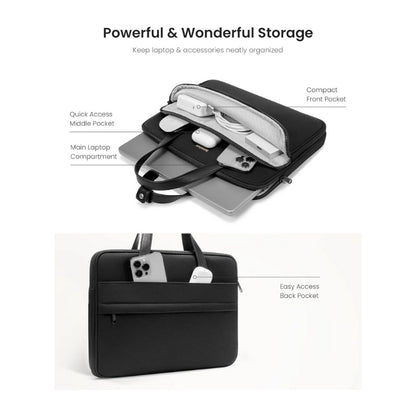 tomtoc Versatile-A12 13.5-Inch Laptop Shoulder Bag, Black, original view 4