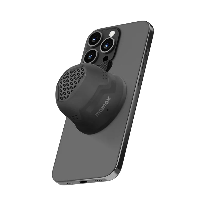 Momax 1-Vibe Go Rugged BS7 Magnetic Wireless Speaker, Black, original view 2