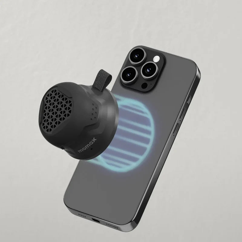Momax 1-Vibe Go Rugged BS7 Magnetic Wireless Speaker, Black, original view 4