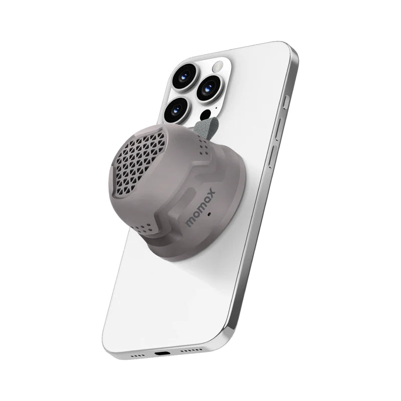 Momax 1-Vibe Go Rugged BS7 Magnetic Wireless Speaker, Gray, original view 2