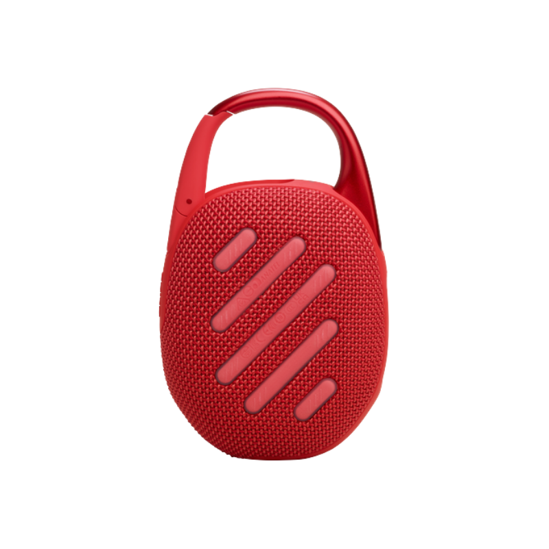 JBL Clip 5 Portable Bluetooth Speaker with Integrated Carabiner, Red, original view 3
