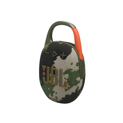 JBL Clip 5 Portable Bluetooth Speaker with Integrated Carabiner, Squad, original view 2