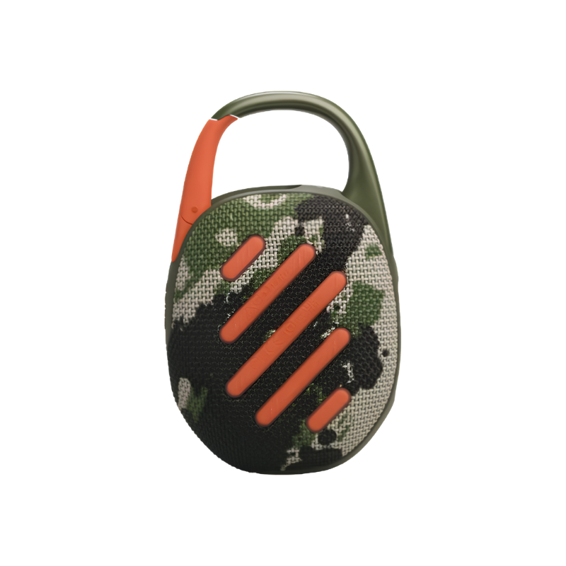 JBL Clip 5 Portable Bluetooth Speaker with Integrated Carabiner, Squad, original view 4
